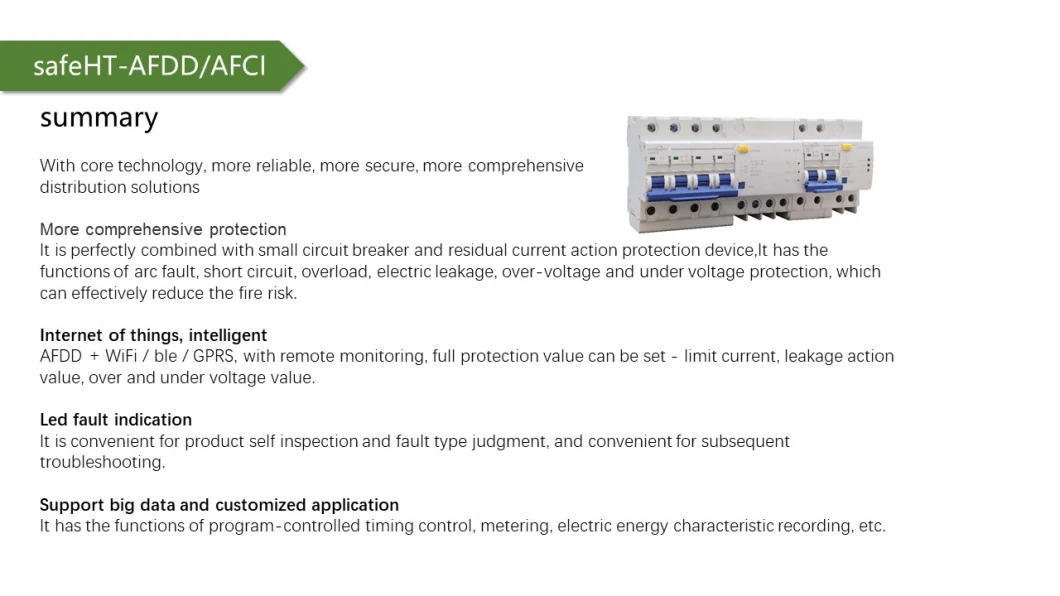 Price for 3phase 4pole 6ka Breaking Capacity 63A Afdd (afci) Arc Fault Detection Devices (AFDD)